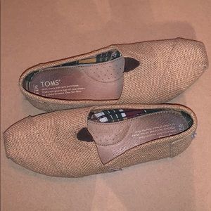 Classic Natural Burlap TOMS Size 7.5